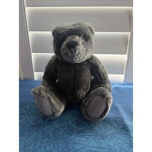Velvete by Greek Bear 8" Plush Stuffed Animal Toy Gray Seated Velvet Soft